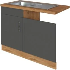 Held Möbel Spülzentrum Sorrento 110 X 85 X 60 Cm Tür Blende Sockel Anth.-W.eiche -Wenko Store 853829 11016600 2