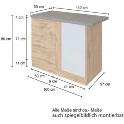 Held Möbel Eckunterschrank Sorrento 110 X 85 X 60 Cm Tür + EL-B. Anth.-Wotan. 15 Held Möbel Eckunterschrank Sorrento 110 X 85 X 60 Cm Tür + EL-B. Anth.-Wotan. -Wenko Store 853844 11016600 4