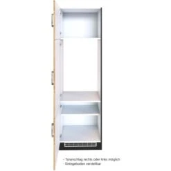 Held Möbel Kühlschrankumbau Sorrento B60x H200x T60 Cm Nische Wotaneiche-Grafit 13 Held Möbel Kühlschrankumbau Sorrento B60x H200x T60 Cm Nische Wotaneiche-Grafit -Wenko Store 853862 11016600 3