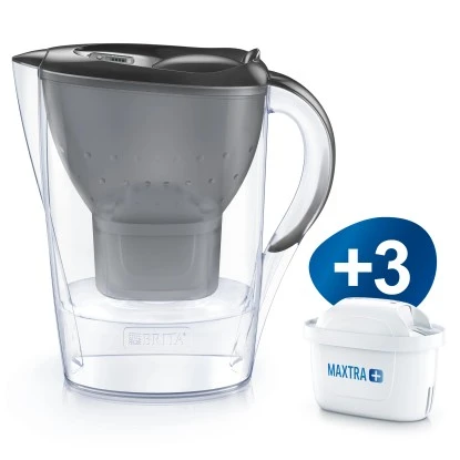 Brita Wasserfilter-Kanne Marella Graphit Inkl. 3 Maxtra+ 3 Brita Wasserfilter-Kanne Marella Graphit Inkl. 3 Maxtra+
