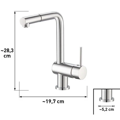 Küchenarmatur Aquilio Verchromt Mit Geschirrbrause 5 Küchenarmatur Aquilio Verchromt Mit Geschirrbrause – Bild 3